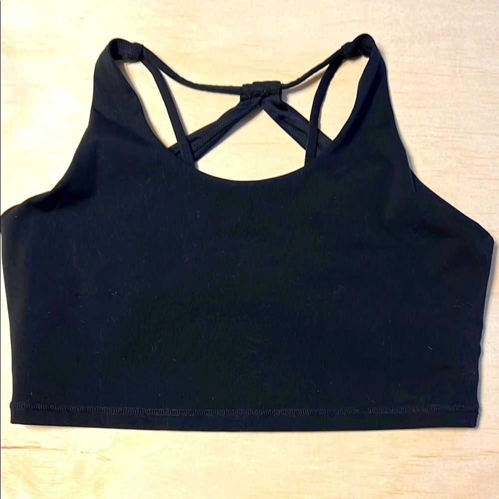 Athletic Black Strappy Sports BraSz XL